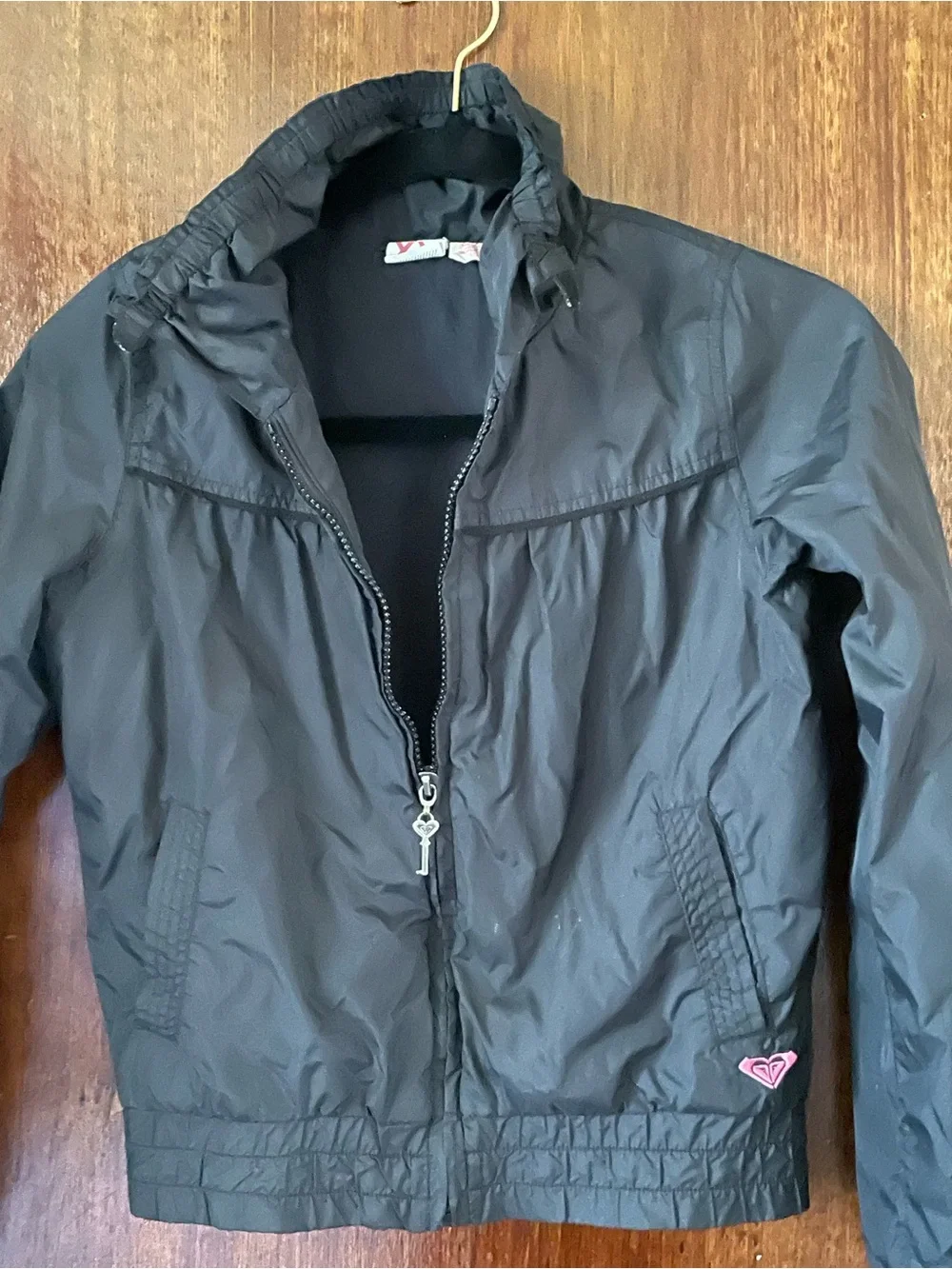 Kids Roxy Black Windbreaker Jacket